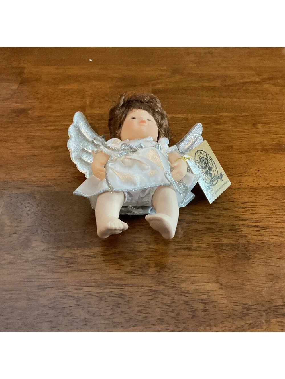 Classic Creations Porcelain Birthstone Angel doll with Gray Wings